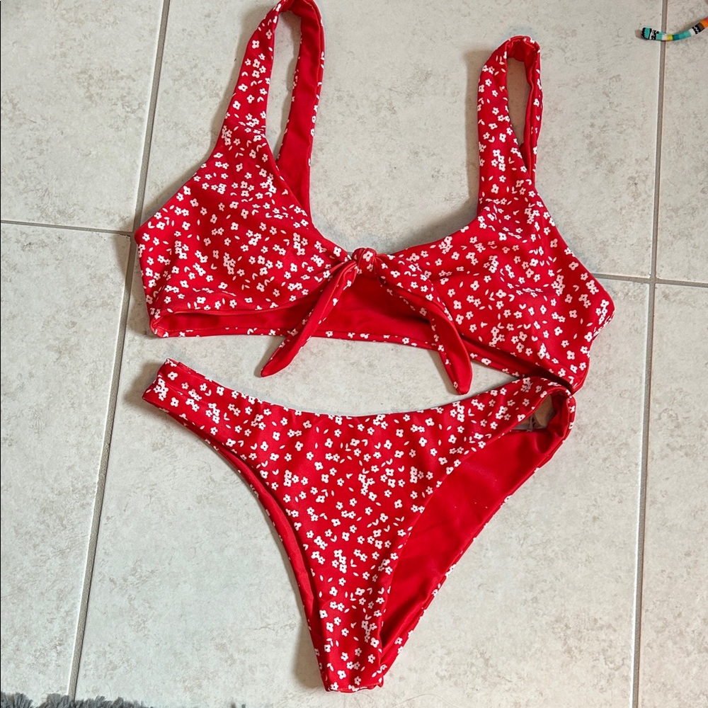 Zaful Red  two piece bikini